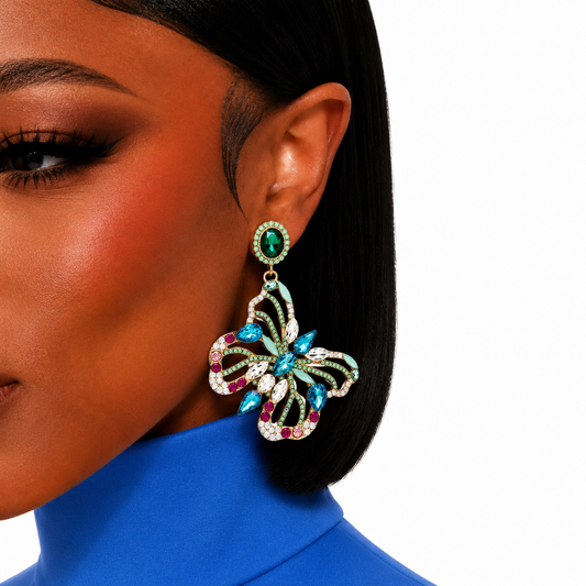 Butterfly Daydreams Rhinestone Earrings