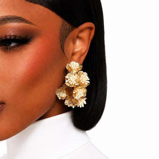 Eva Floral Hoop Earrings